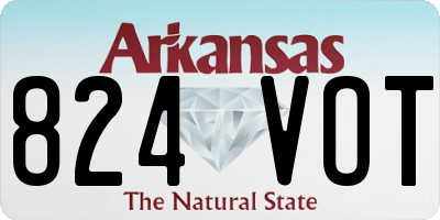 AR license plate 824VOT
