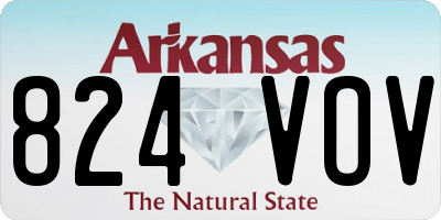AR license plate 824VOV