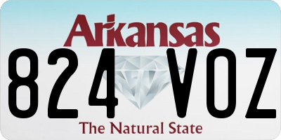AR license plate 824VOZ