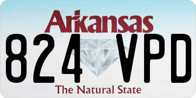 AR license plate 824VPD