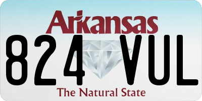 AR license plate 824VUL