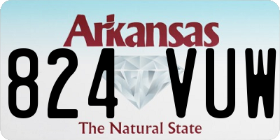 AR license plate 824VUW