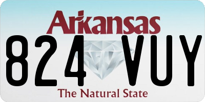 AR license plate 824VUY