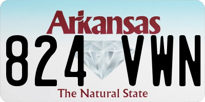 AR license plate 824VWN