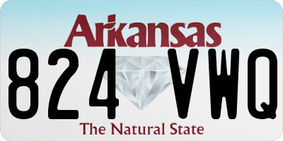 AR license plate 824VWQ
