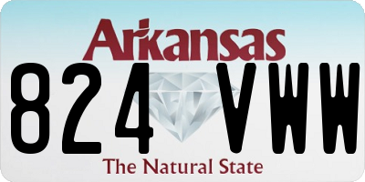 AR license plate 824VWW