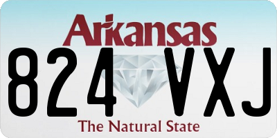 AR license plate 824VXJ