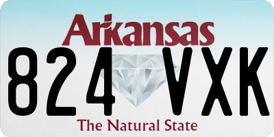 AR license plate 824VXK