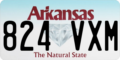 AR license plate 824VXM