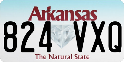 AR license plate 824VXQ