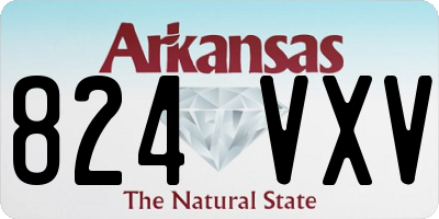 AR license plate 824VXV