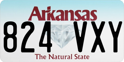 AR license plate 824VXY