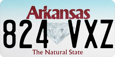 AR license plate 824VXZ