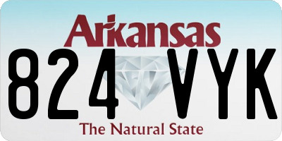 AR license plate 824VYK