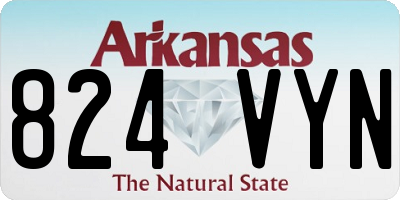 AR license plate 824VYN