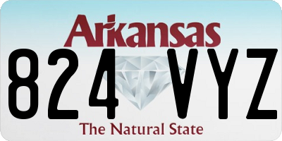 AR license plate 824VYZ