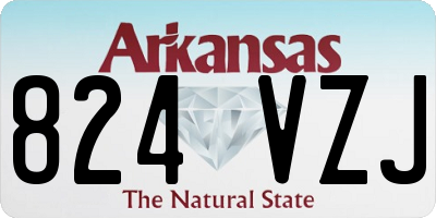 AR license plate 824VZJ