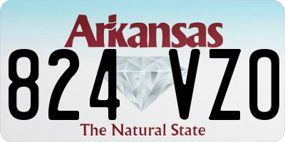 AR license plate 824VZO