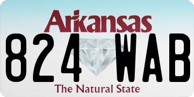 AR license plate 824WAB