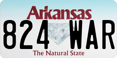 AR license plate 824WAR