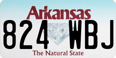 AR license plate 824WBJ