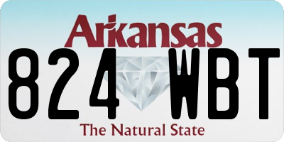 AR license plate 824WBT