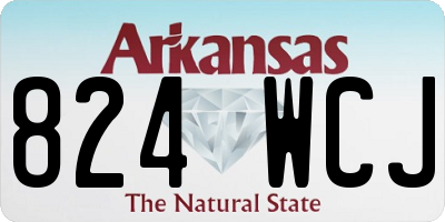 AR license plate 824WCJ