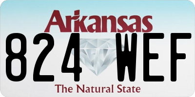 AR license plate 824WEF