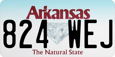 AR license plate 824WEJ
