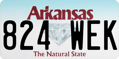 AR license plate 824WEK
