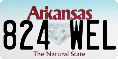 AR license plate 824WEL