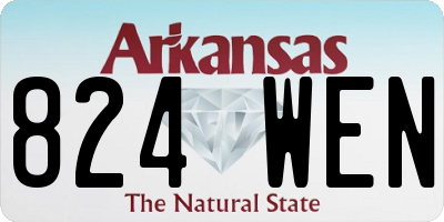 AR license plate 824WEN