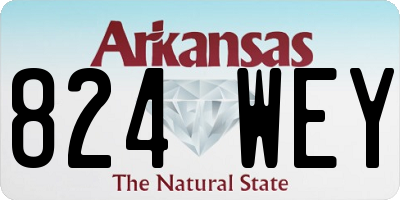 AR license plate 824WEY