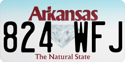 AR license plate 824WFJ
