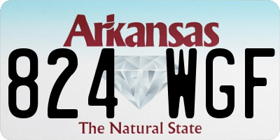 AR license plate 824WGF
