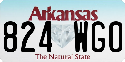 AR license plate 824WGO