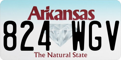 AR license plate 824WGV