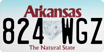 AR license plate 824WGZ