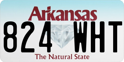 AR license plate 824WHT