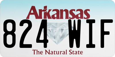 AR license plate 824WIF