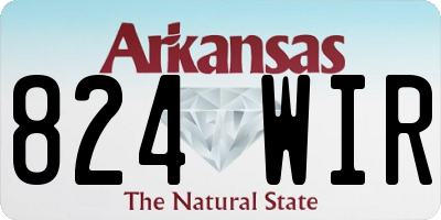AR license plate 824WIR