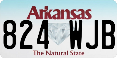 AR license plate 824WJB