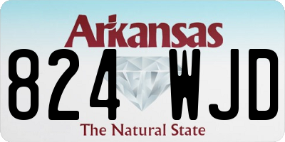 AR license plate 824WJD