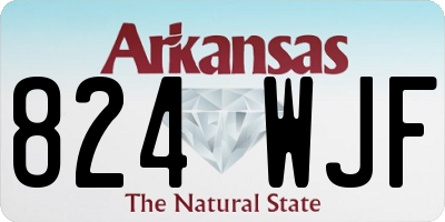 AR license plate 824WJF