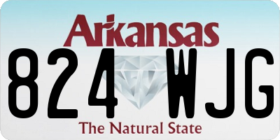 AR license plate 824WJG