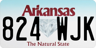 AR license plate 824WJK