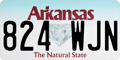 AR license plate 824WJN