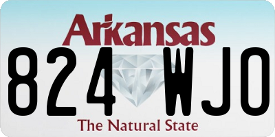 AR license plate 824WJO
