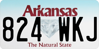 AR license plate 824WKJ