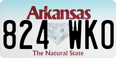 AR license plate 824WKO